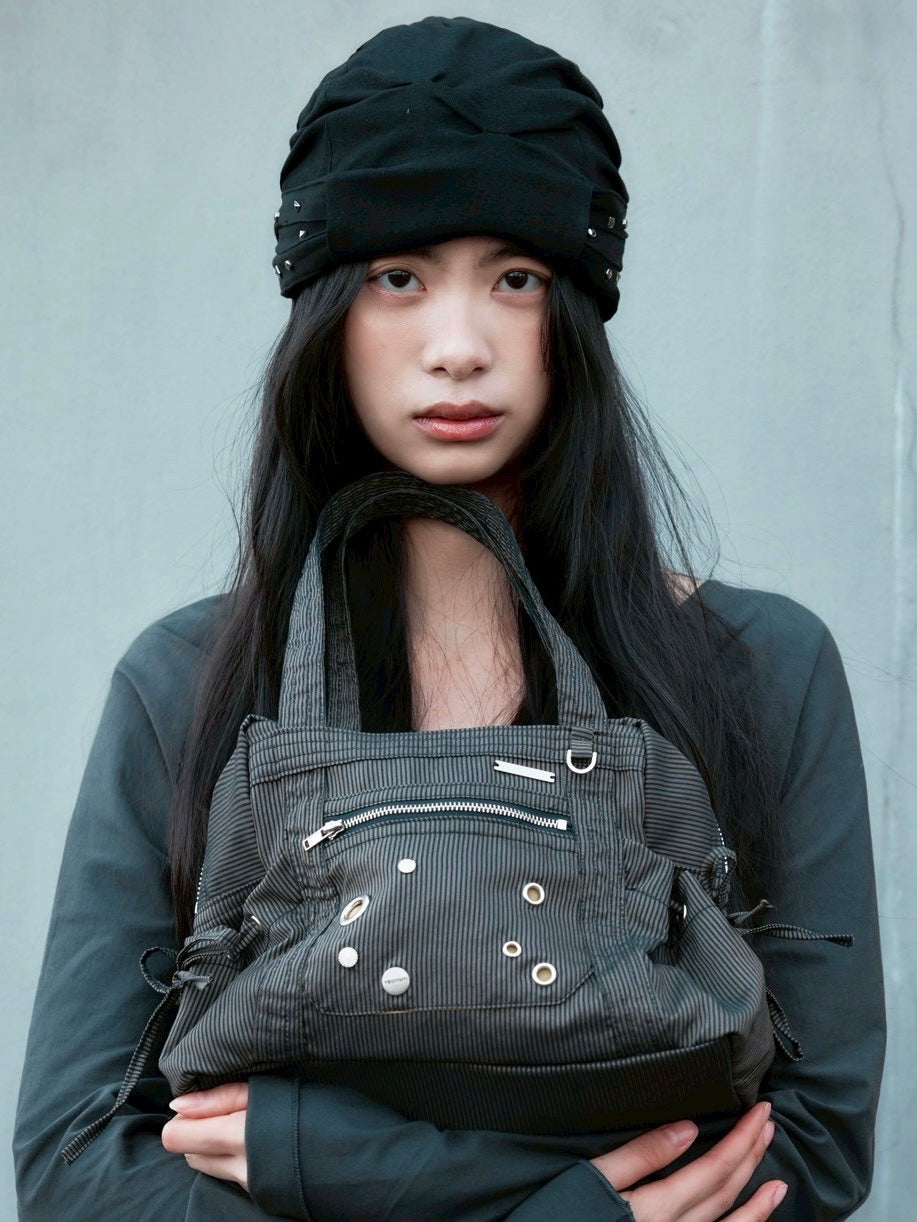 【YEOMIM x Miseki seoul】stud shirring band beanie