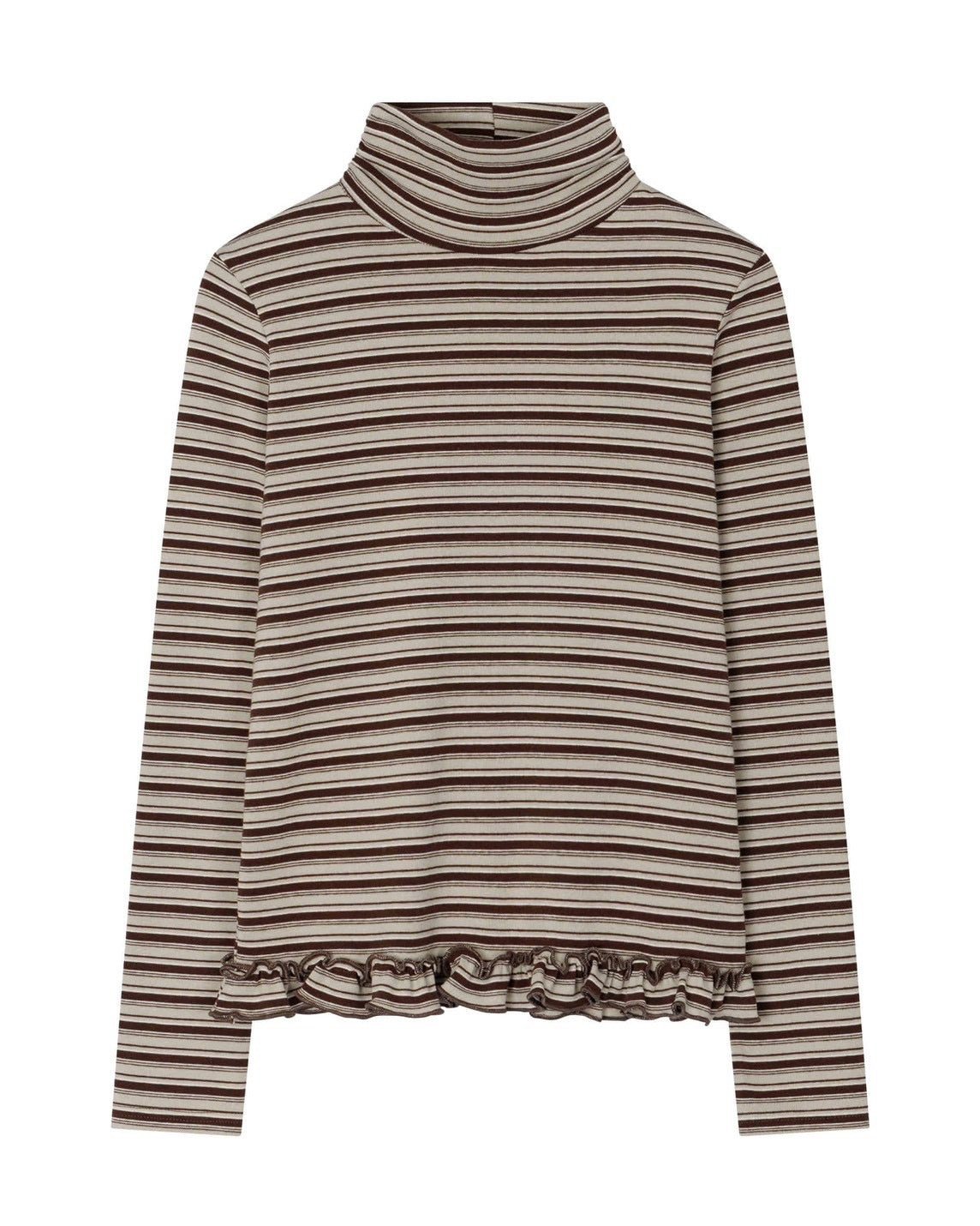 【Uglyshadow】STRIPE TURTLENECK TEE