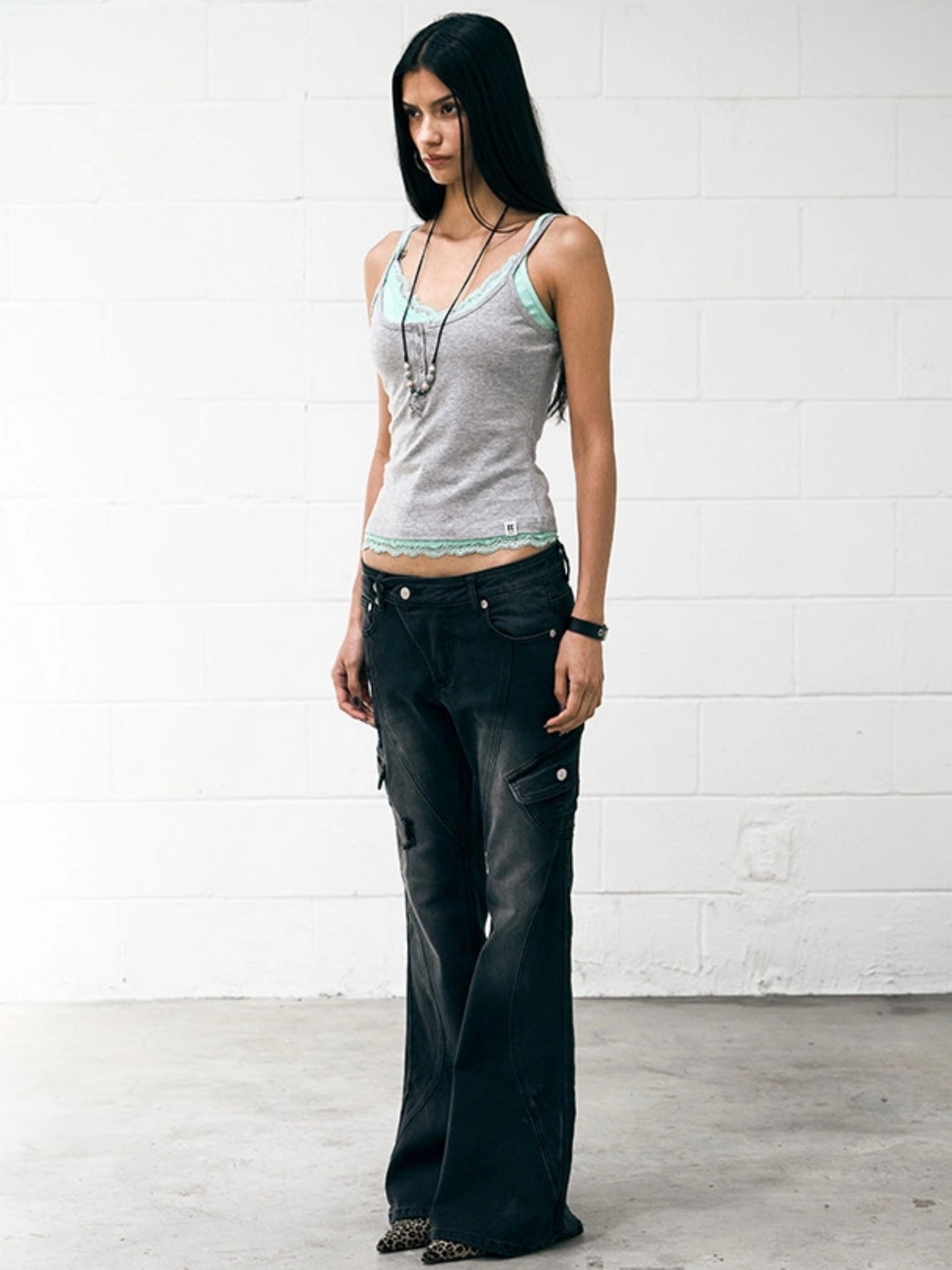 6/6 20:00発売【NOT KNOWING】Lace Layered Cami Set
