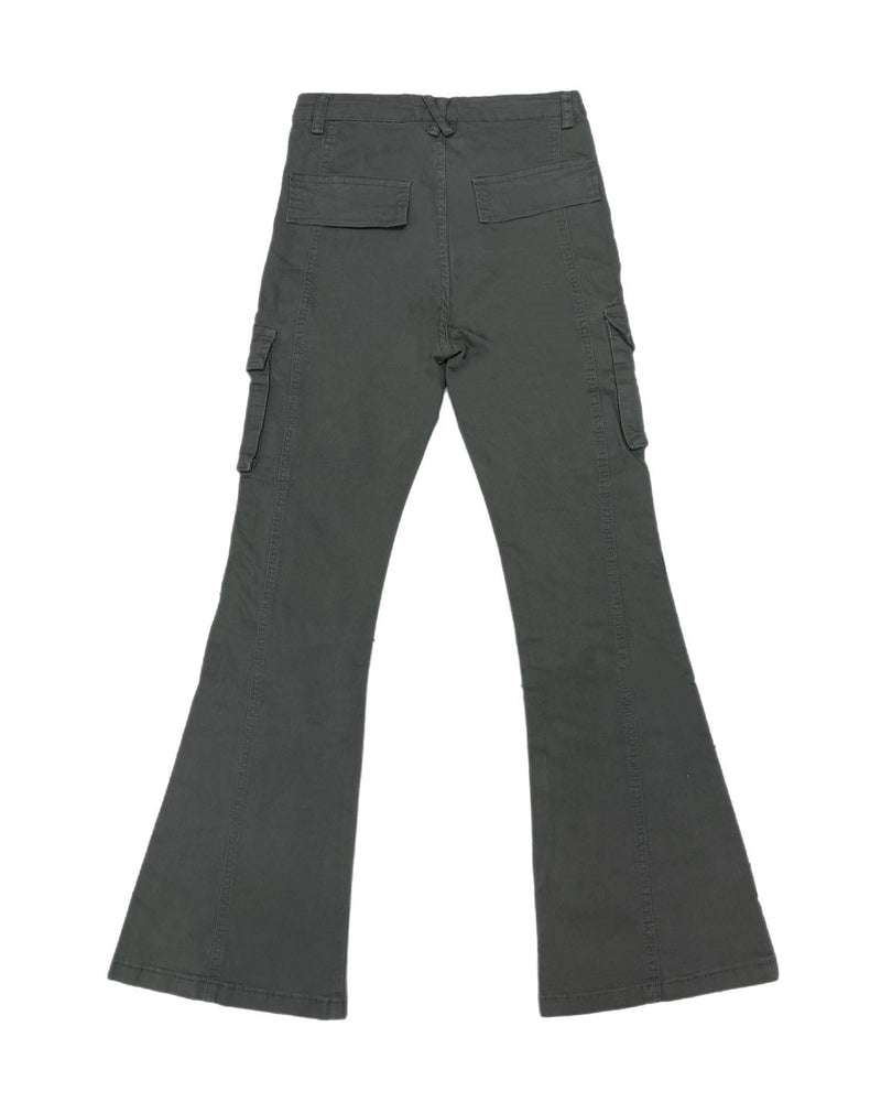 受注制【OaKS】low-rise bootcut cargo pants (2color)