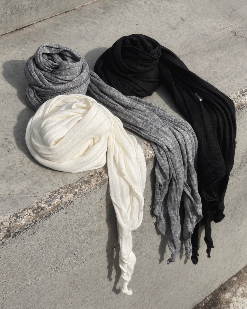 受注制【Never mind the XU】TWISTED LONG SCARF (4color)