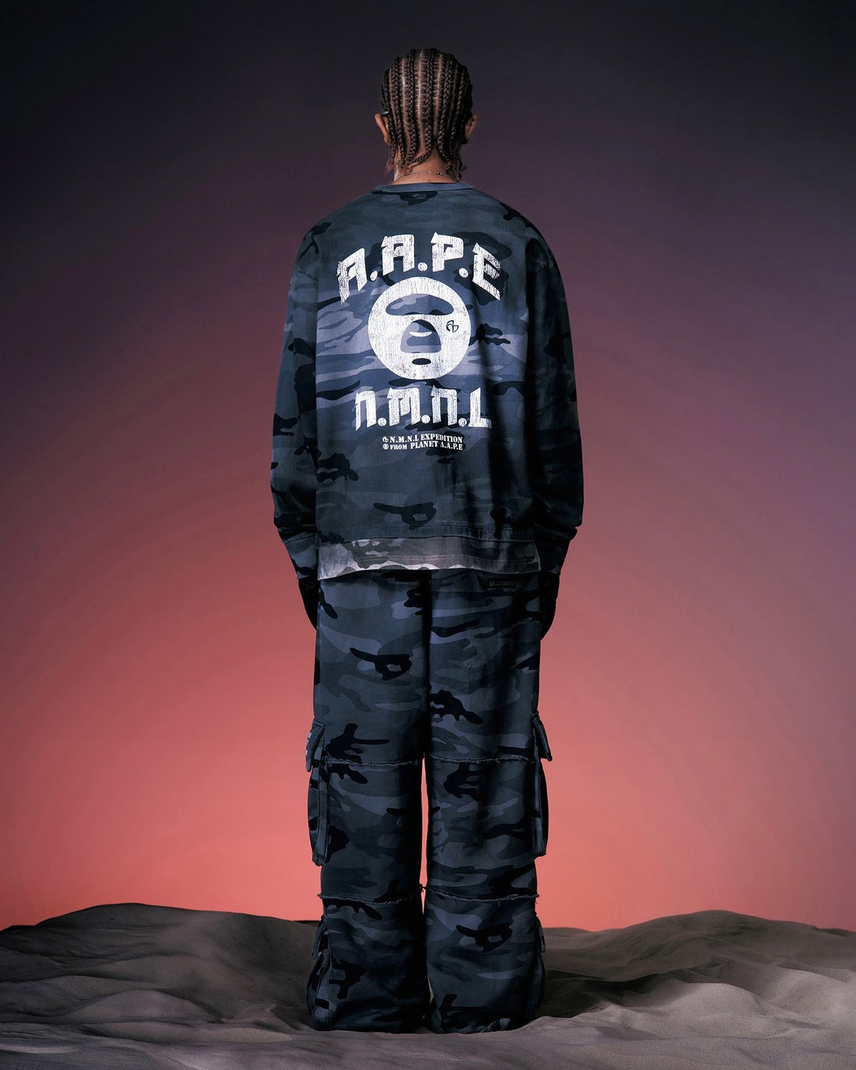 【NOMANUAL】AAPE X NMNL DOUBLE WAIST SWEATPANTS