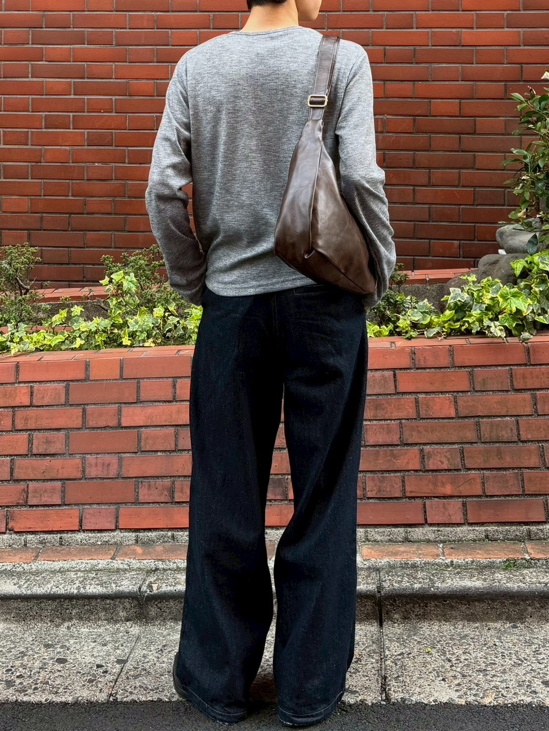 東京店WEB限定受注制【Chikashitsu +】rib knit henry neck tee (3color)