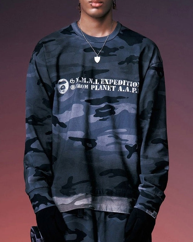 【NOMANUAL】AAPE X NMNL LAYERED LONG SLEEVE TEE