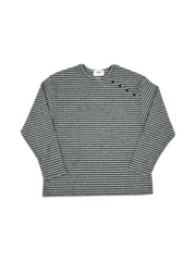 受注制【nmtc+】diagonal button border long sleeve (2color)
