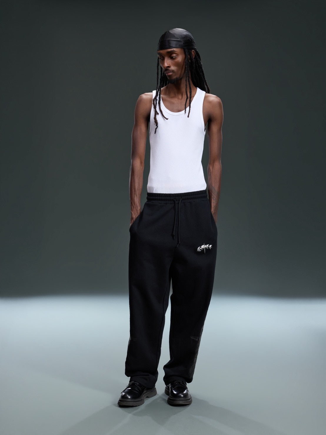 【The Boy Has No Patience】LEATHER PATCH PANTS