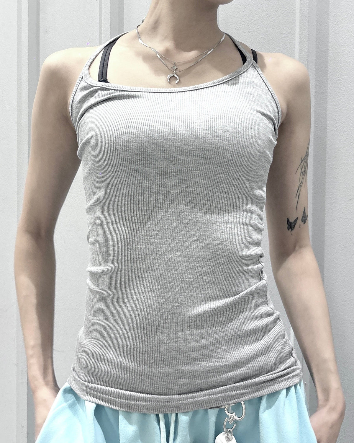 受注制【nmtc+】string halter neck camisole (4color)