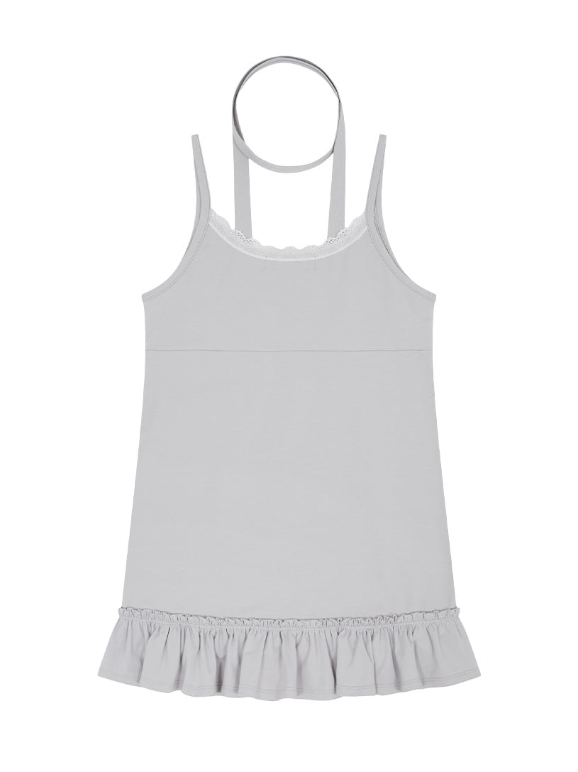 【TUOMIO】SCARF FRILL SLEEVELESS