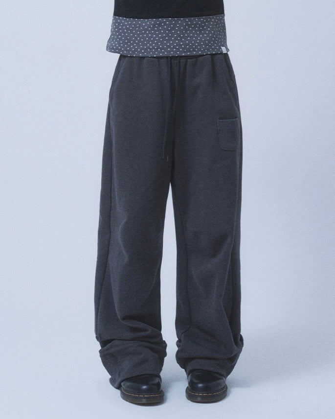 【TUOMIO】ROLL-UP BUTTON SWEATPANTS