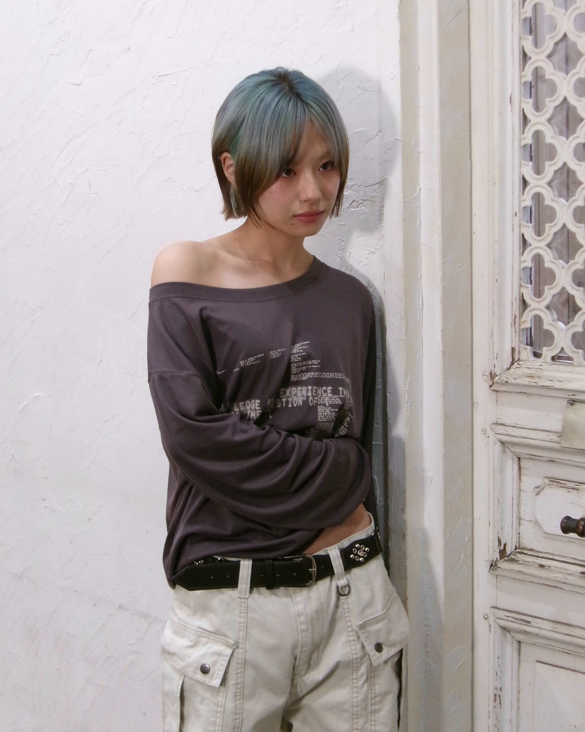 受注制【OaKS】boho vintage rhinestone flower belt