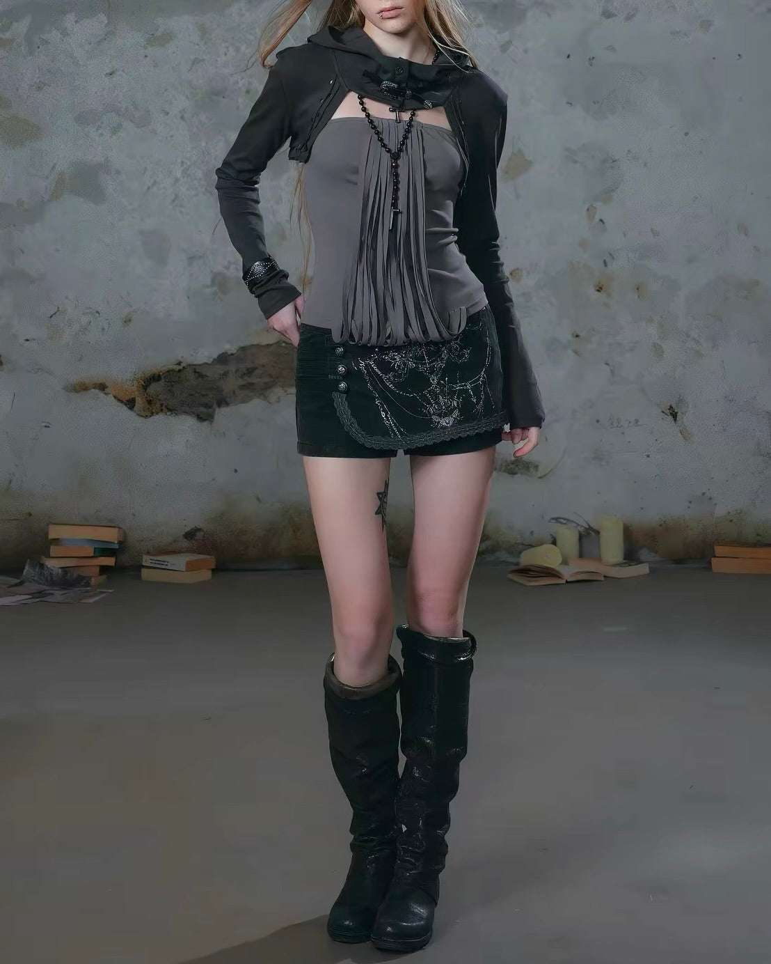 【Cest Nous】Tassel Hooded Top
