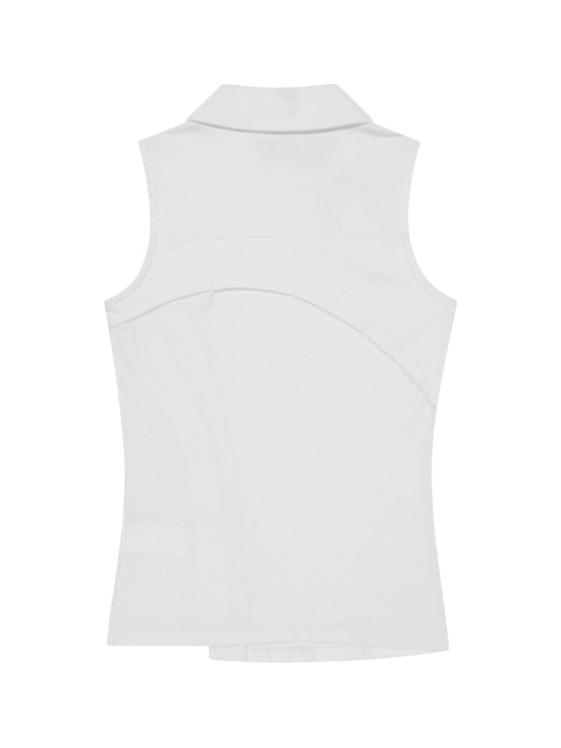 【OJOS】Curved Cut Collar Tank