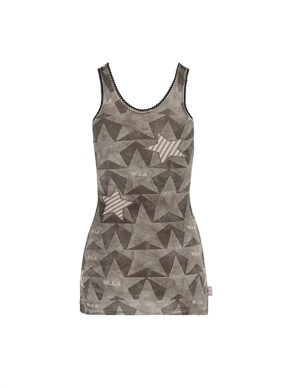 【W.I.A】SMASHED GREY VELVET MINI DRESS