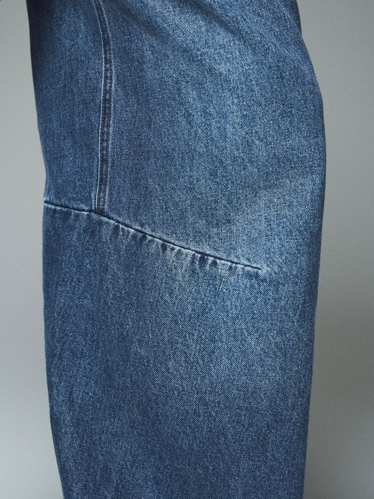 【CS】loose split cut denim pants