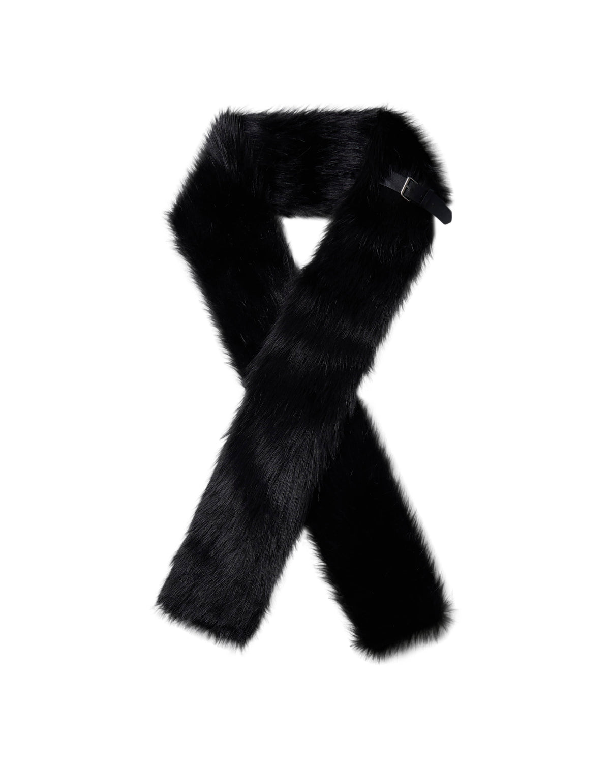 【LECYTO】Buckle Hairy Fur Muffler