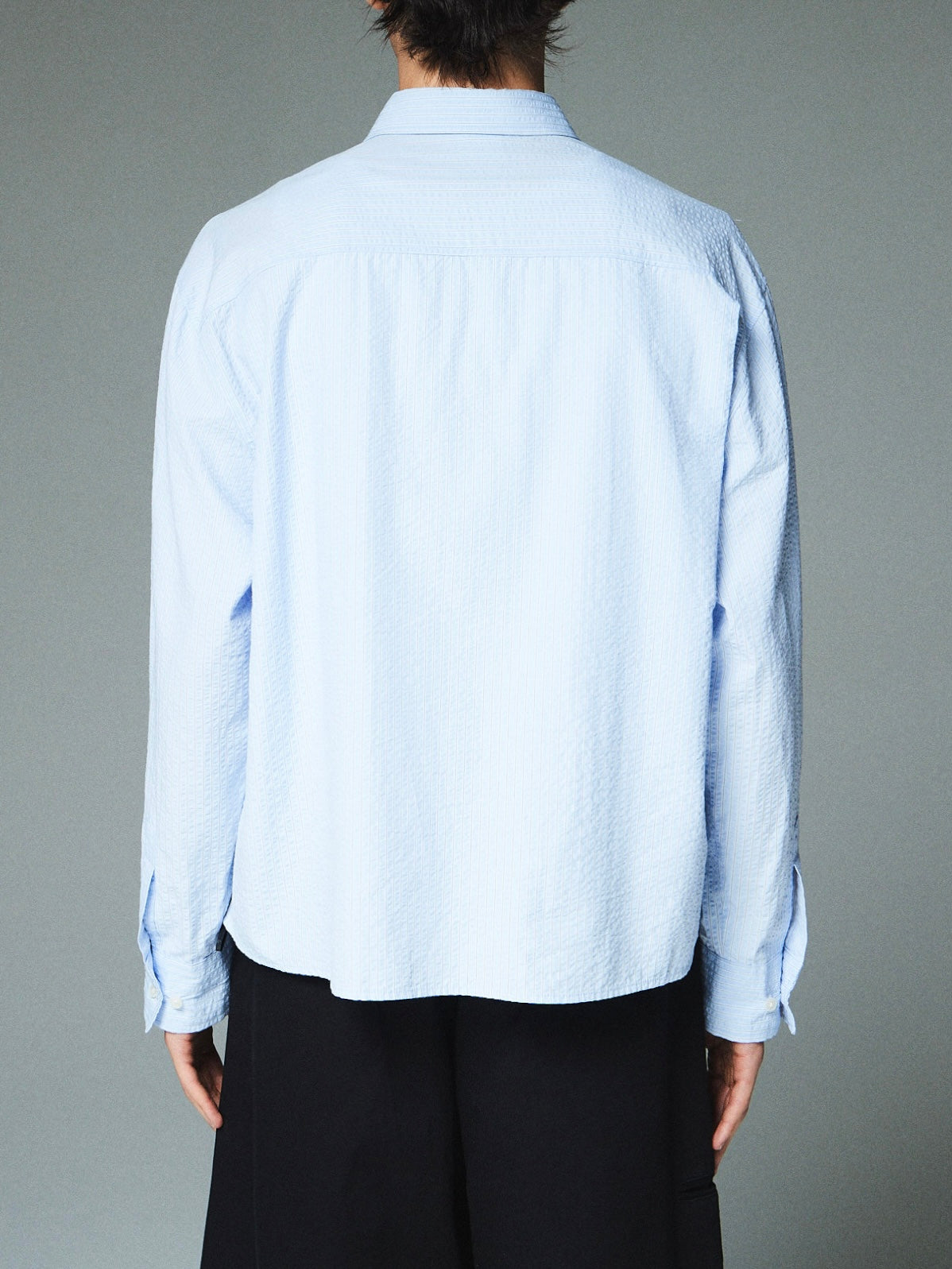 【CS】CROPPED STRIPE BUTTON UP SHIRT