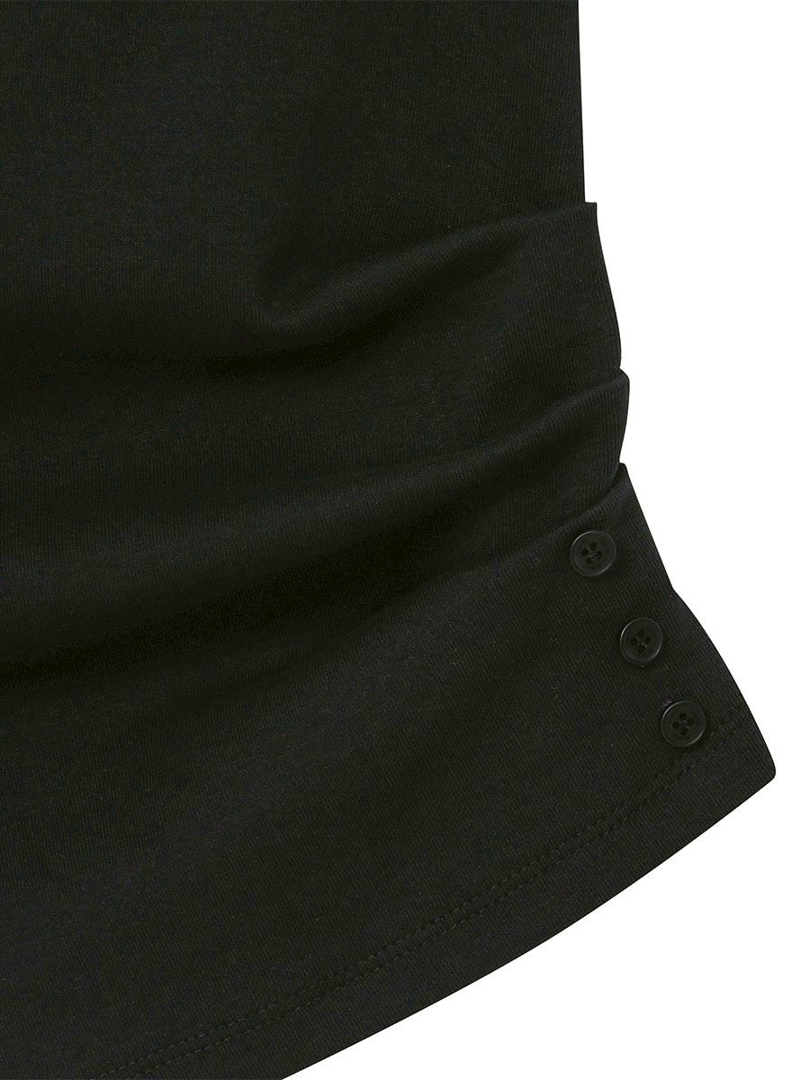 【Miseki seoul】Diagonal button Layered hoodie
