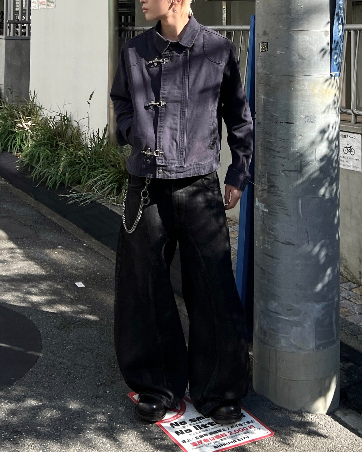 大阪店WEB限定受注制【Chikashitsu +】design hook cropped jacket (3color)