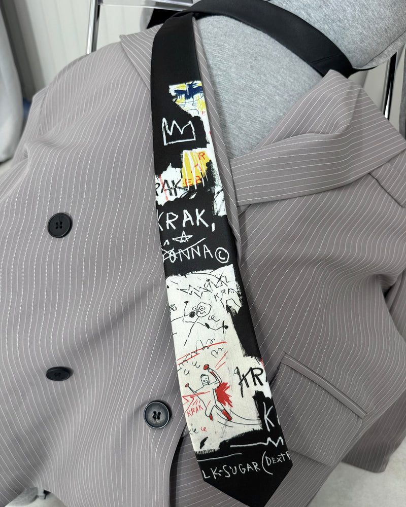 国際配送【Nerd out XU】drawing design necktie