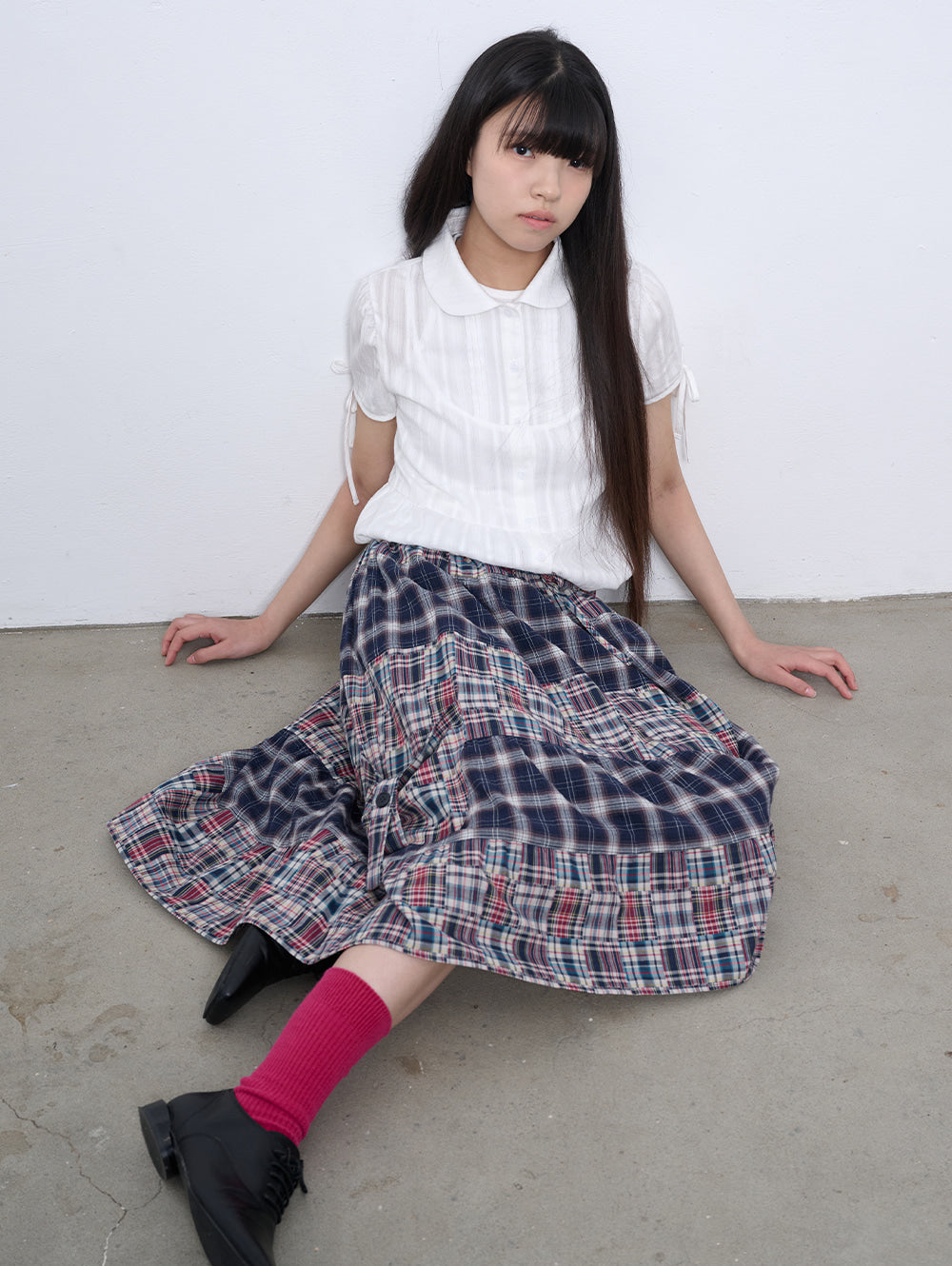 【TUOMIO】PUFF SLEEVES RIBBON BLOUSE