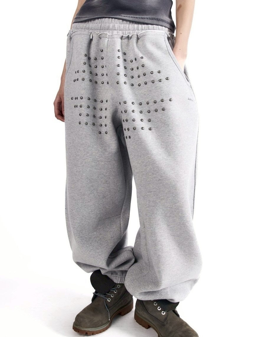 【AAKAM】Go-Cross Studded SweatPants
