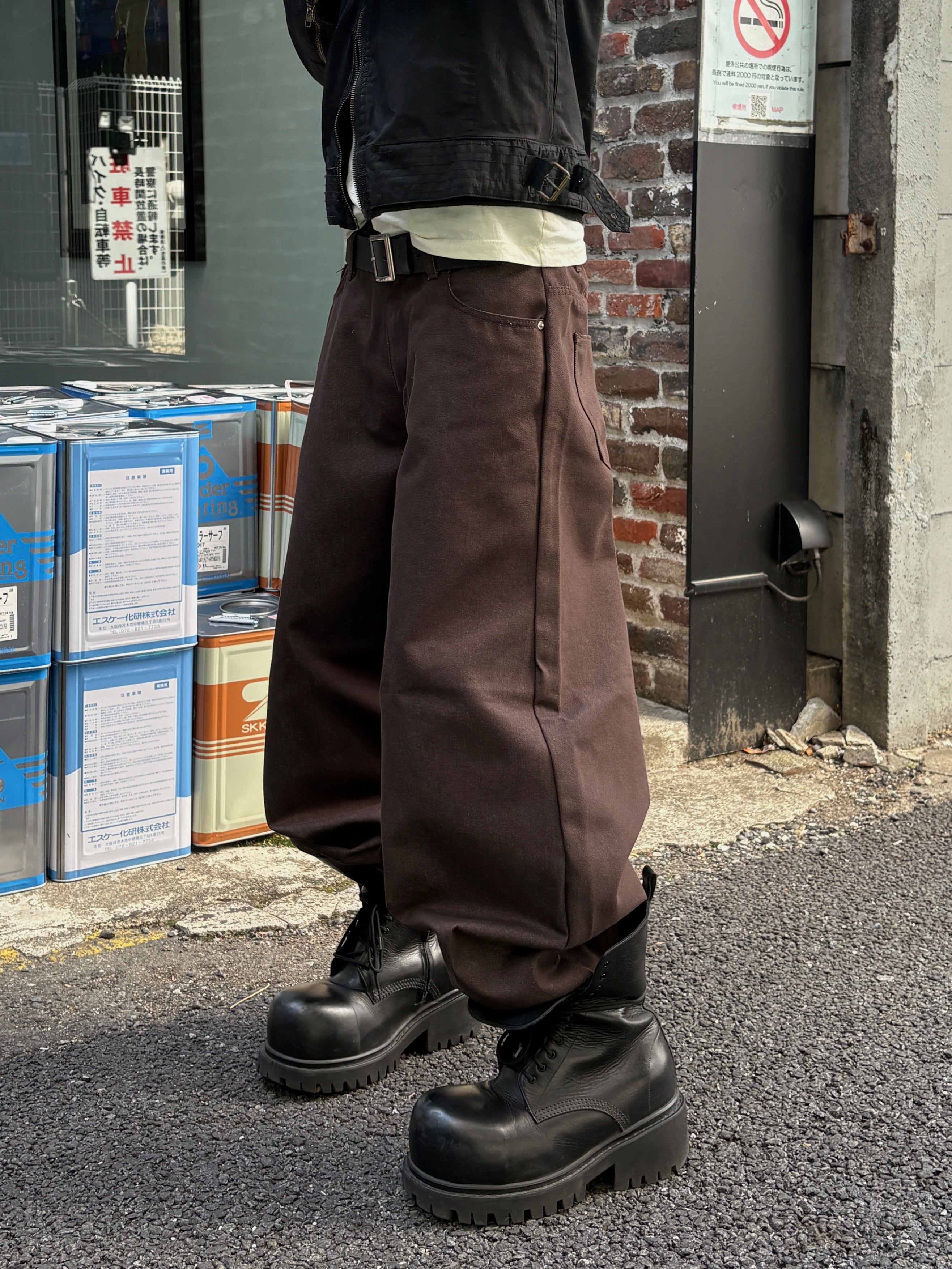 受注制【youll】Luster curve denim pants (2color)