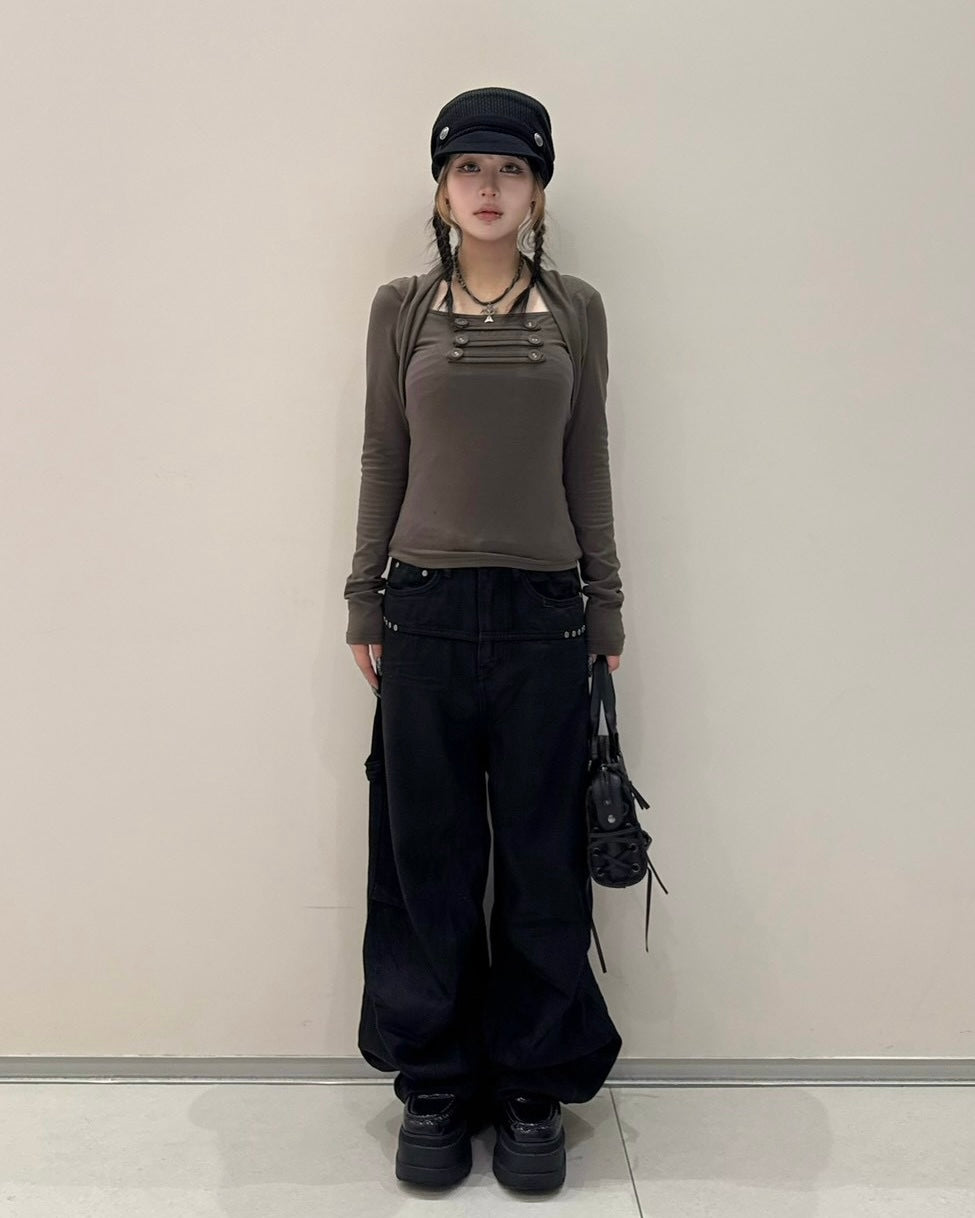 大阪店 WEB限定 受注制【Never mind the XU】Noir Napoleon Long Sleeve Tee