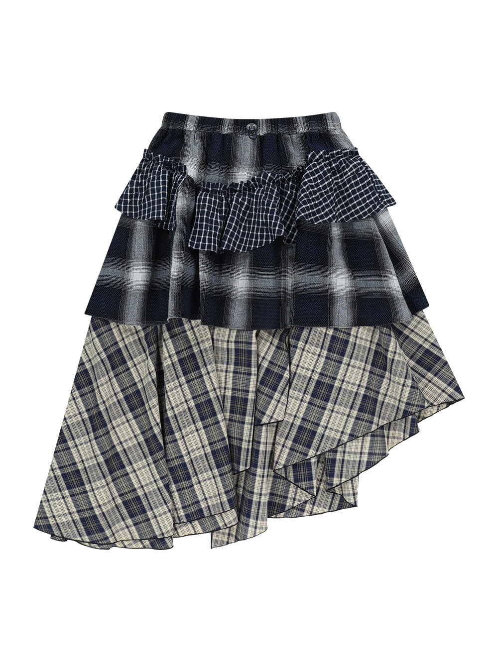 6/8 21:00発売【TUOMIO】MIXED TIERED SKIRT