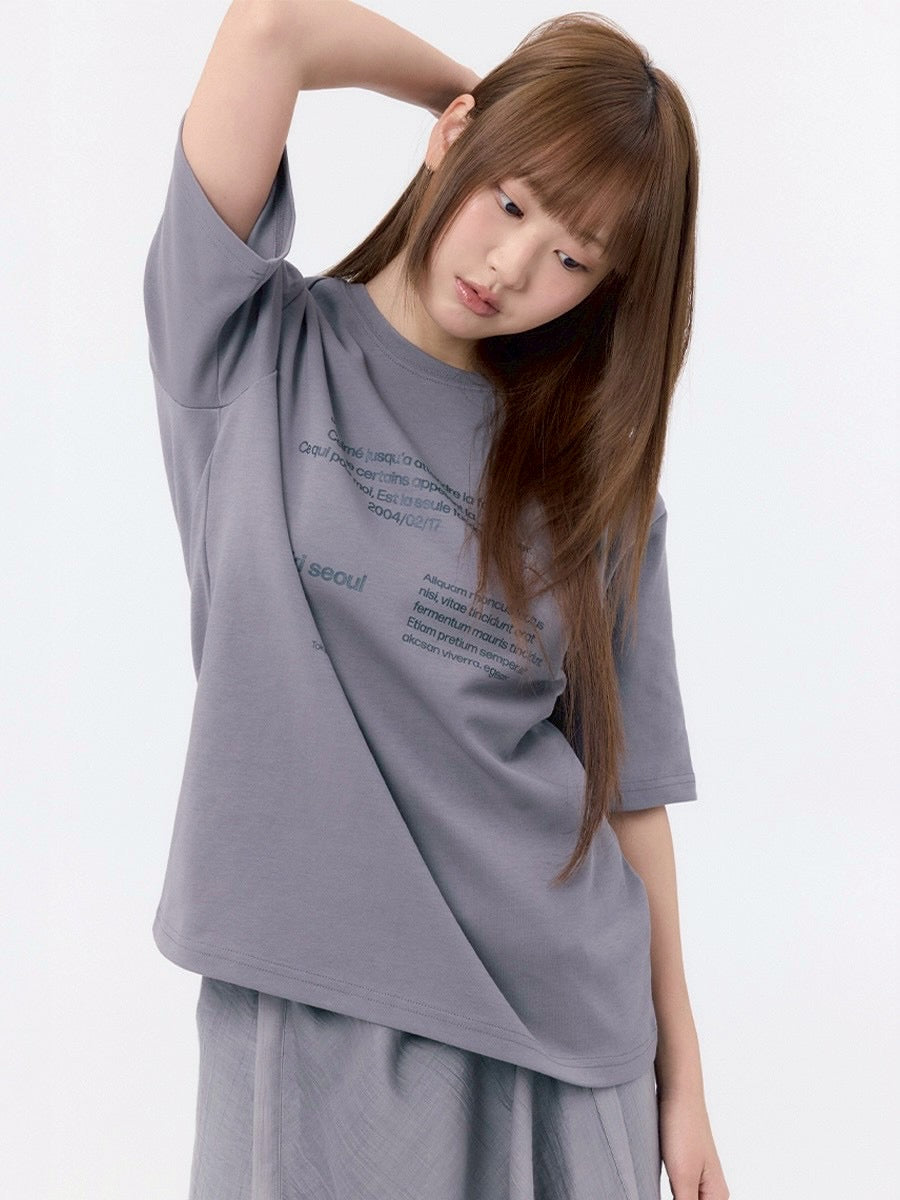 【Miseki seoul】Miseki typography short sleeves