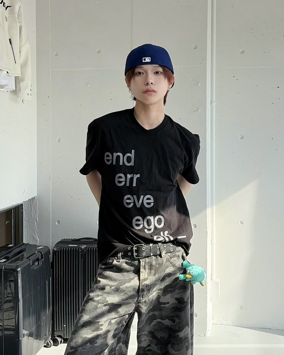 受注制【LUV CODE】inspired lettering t shirt (4color)