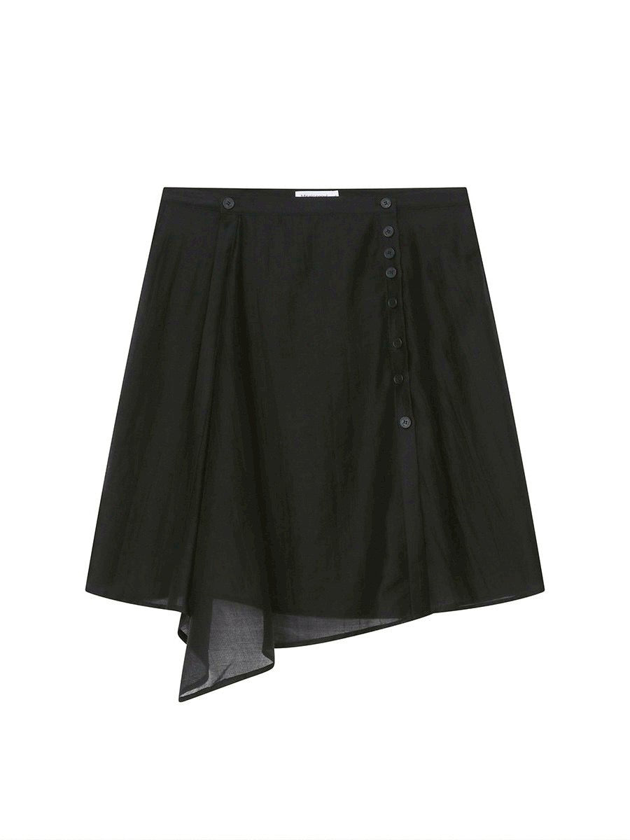 【Miseki seoul】Button layered wrap skirt