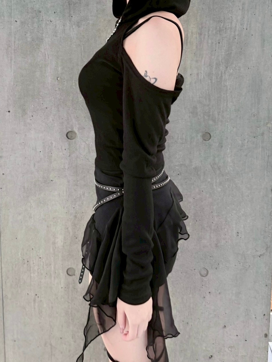受注制【nmtc+】back slit hoodie (3color)