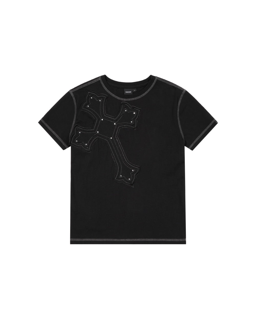 【AAKAM】Big Patch CROS2 Half Top