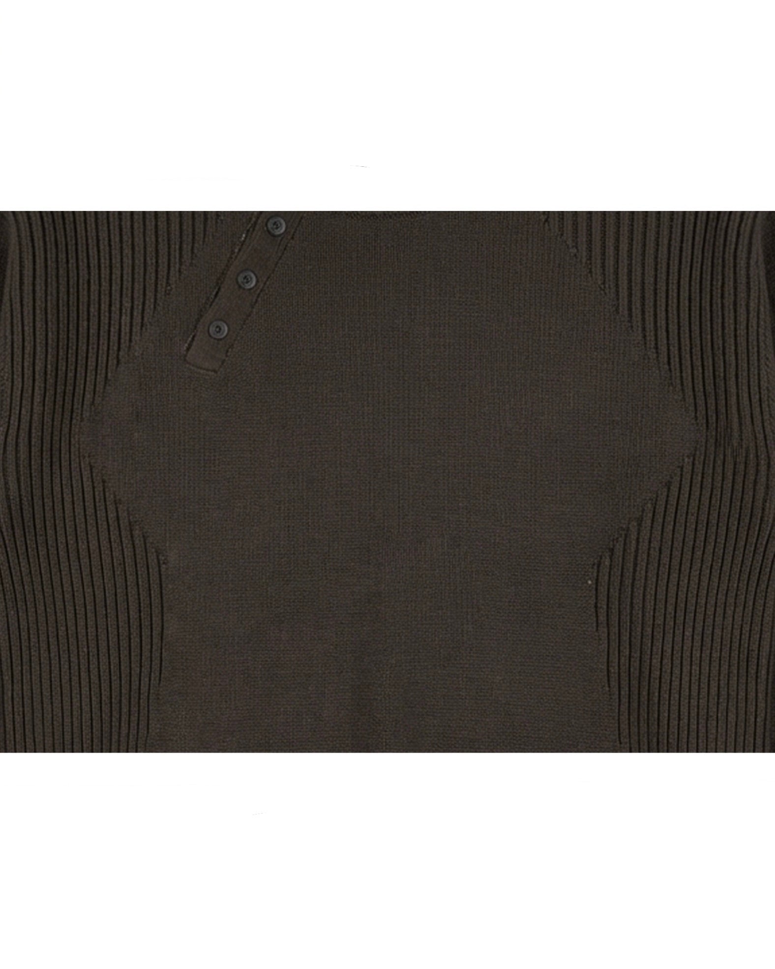 【BLR BLUER】Faded Vintage Henley Knit Sweater