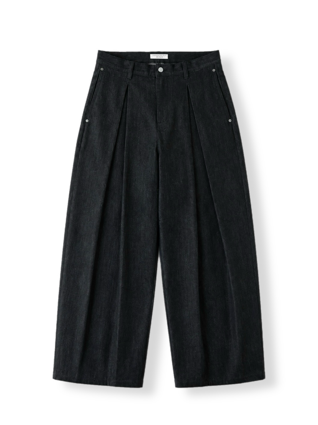 5/23 20:00発売【CHIKASHITSU PLUS HIGH】Deep tuck raw denim pants