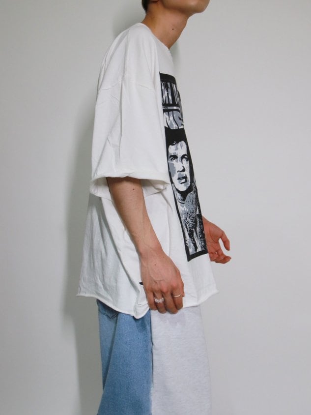 【Never mind the XU】print damage tee (2color)