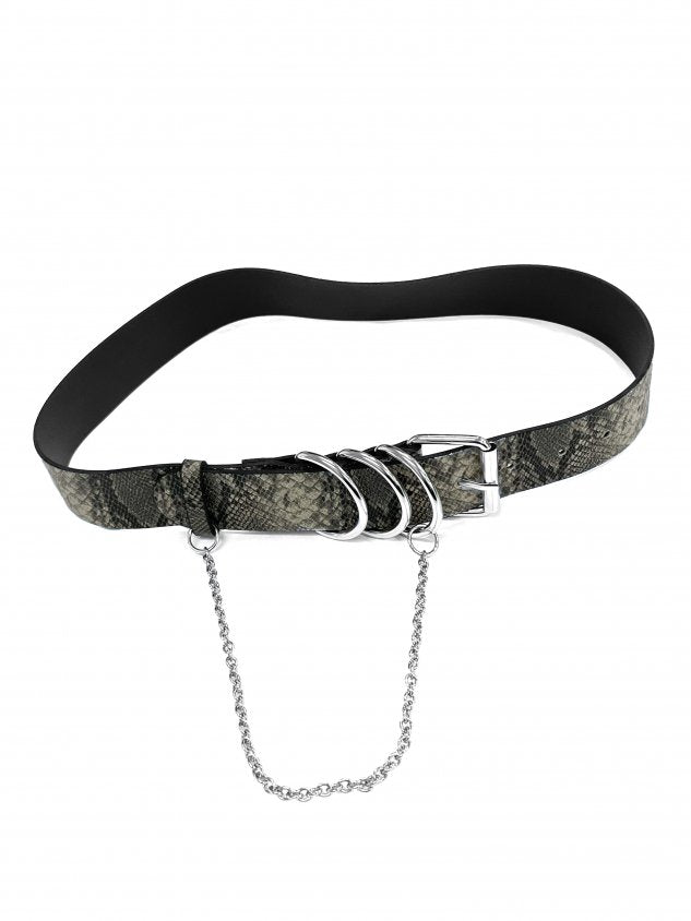 受注制【Never mind the XU】D ring chain belt (2color)