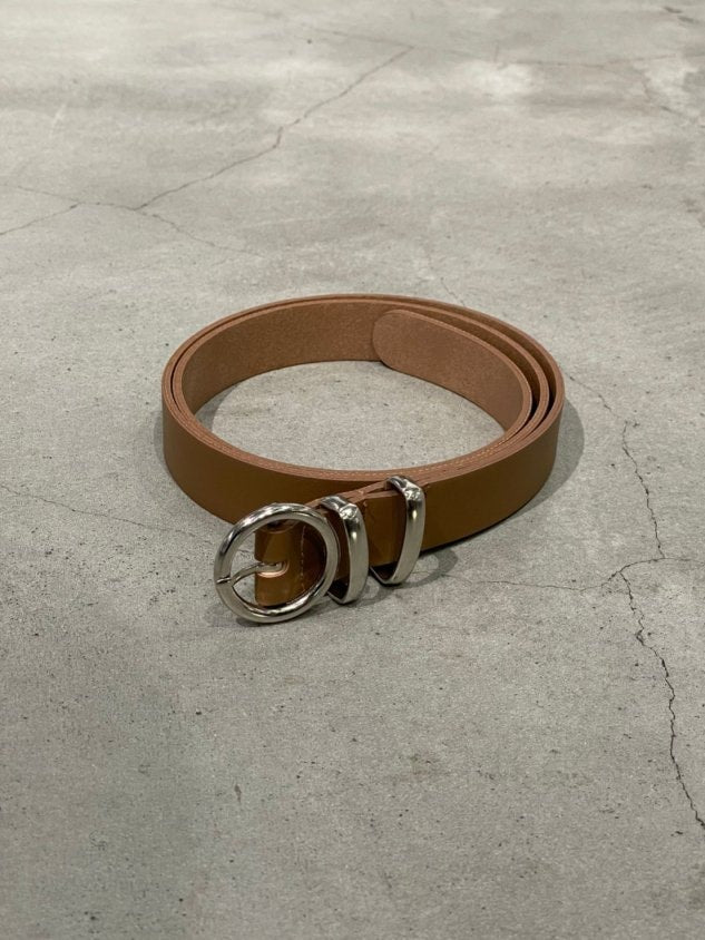 【Chikashitsu +】circle buckle belt (3color)