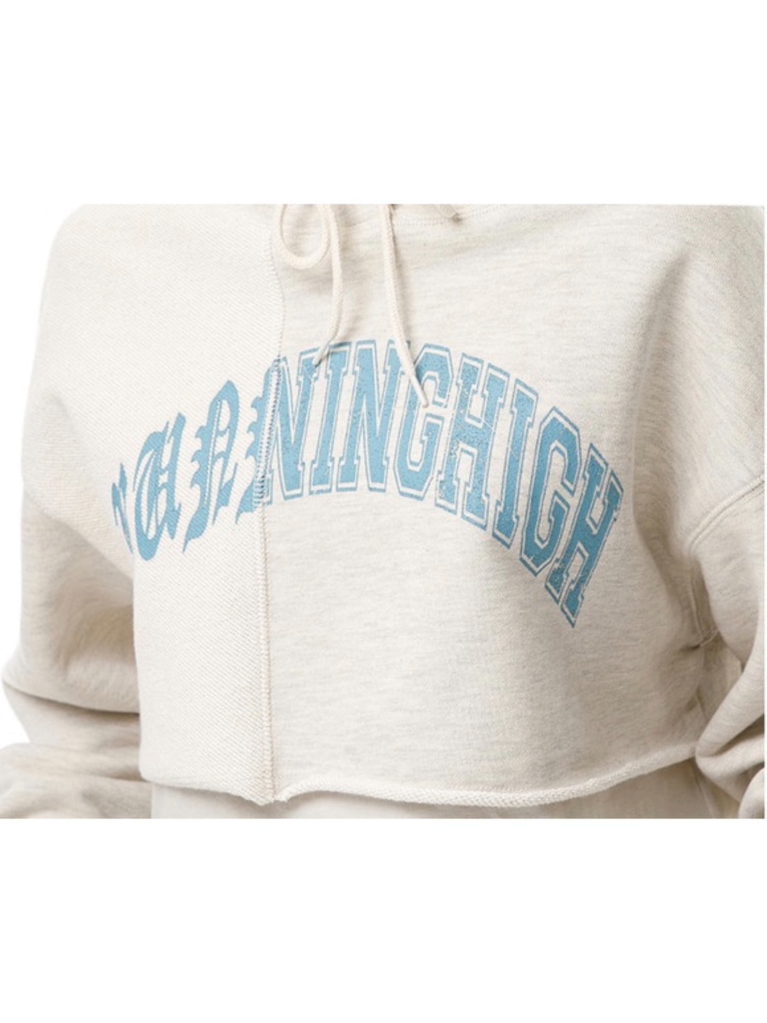 【running high】ARCH LOGO LAYERED CROP HOODIE
