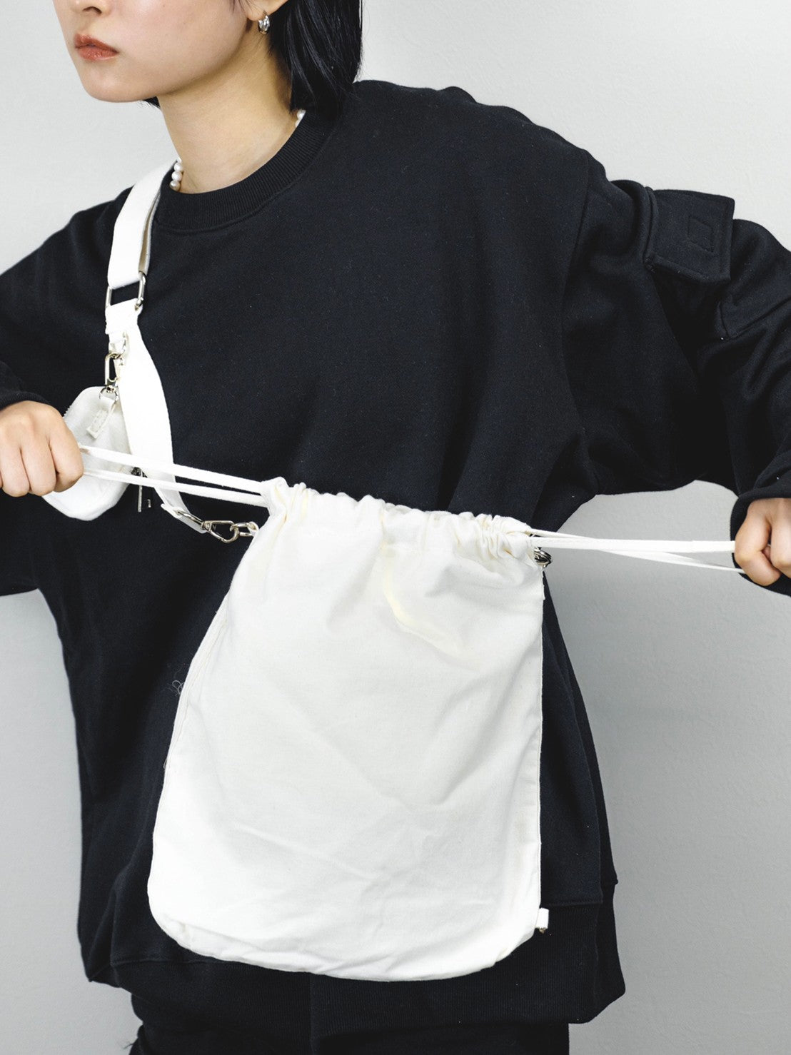 受注制【Chikashitsu +】strap shoulder bag (2color)