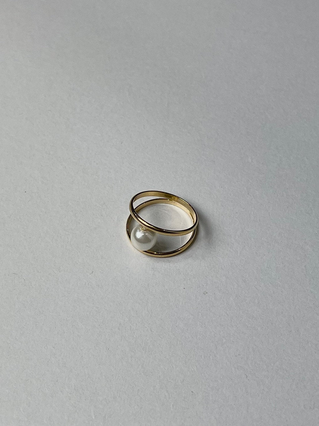 【Chikashitsu + 】pearl design ring (2color)