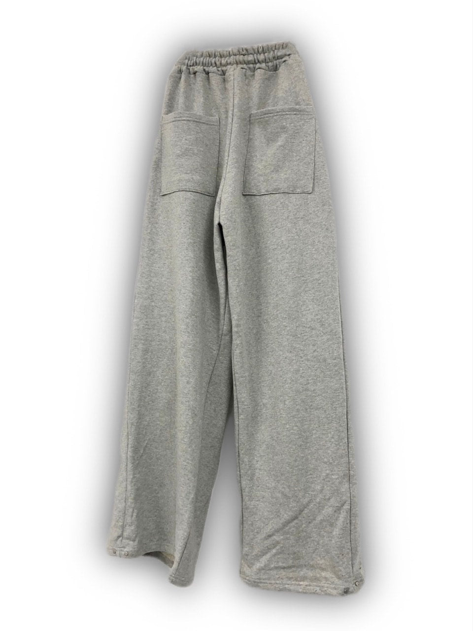受注制【Never mind the XU】hem button sweat wide pants (2color)