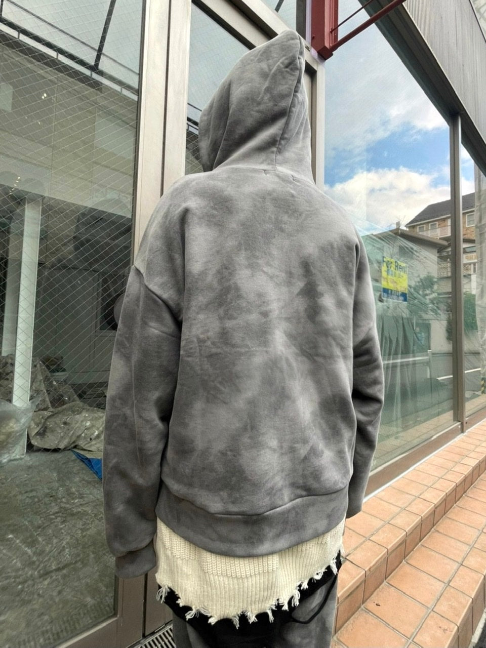 受注制【Never mind the XU】set up tie-dye zip up hoodie (2color