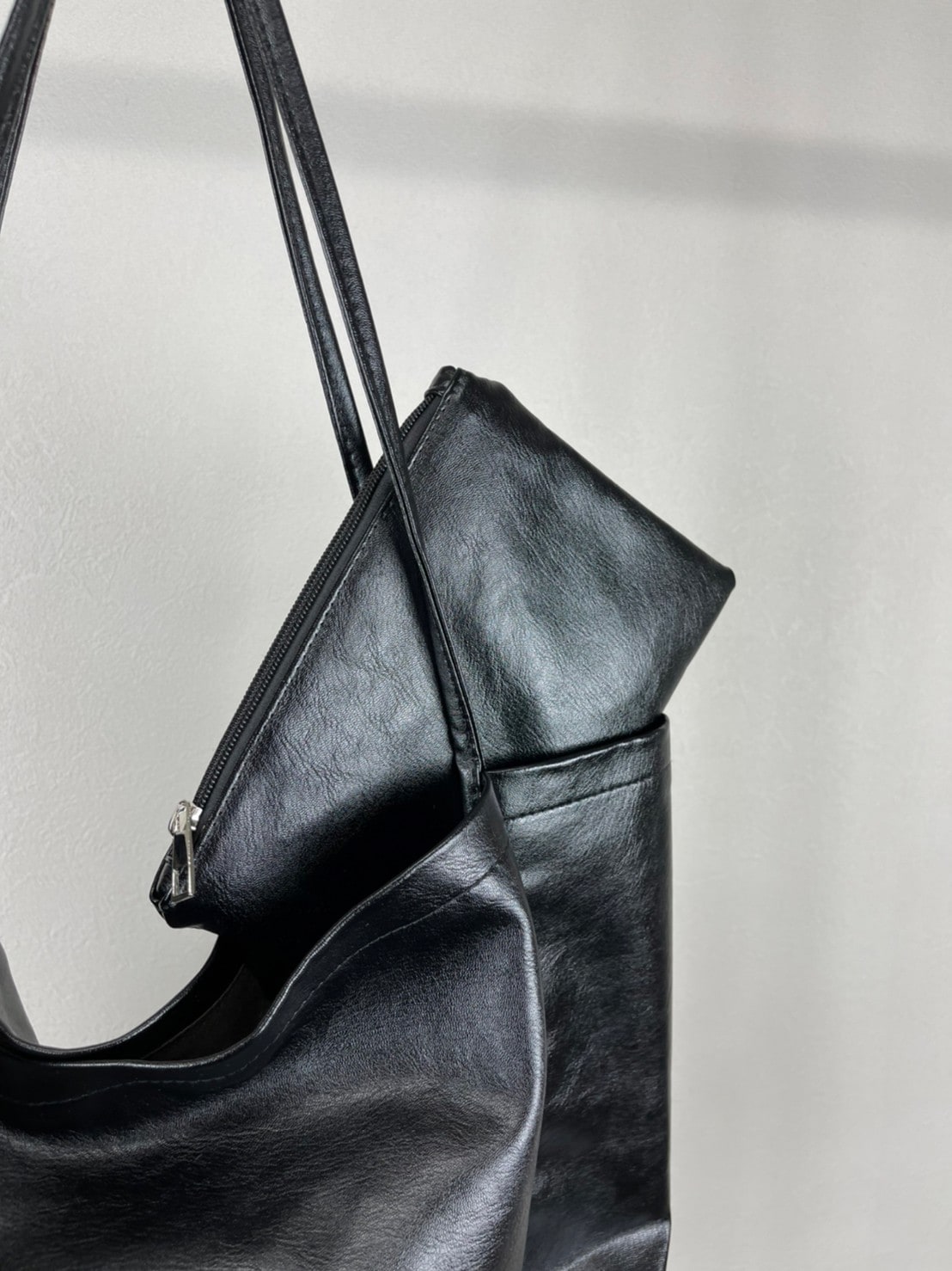 受注制【Chikashitsu +】big leather tote bag