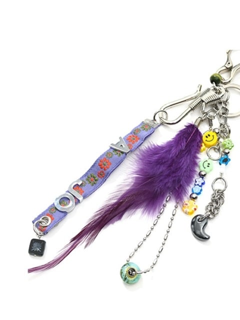 【AJOBYAJO】 Feather Key Ring (2color)