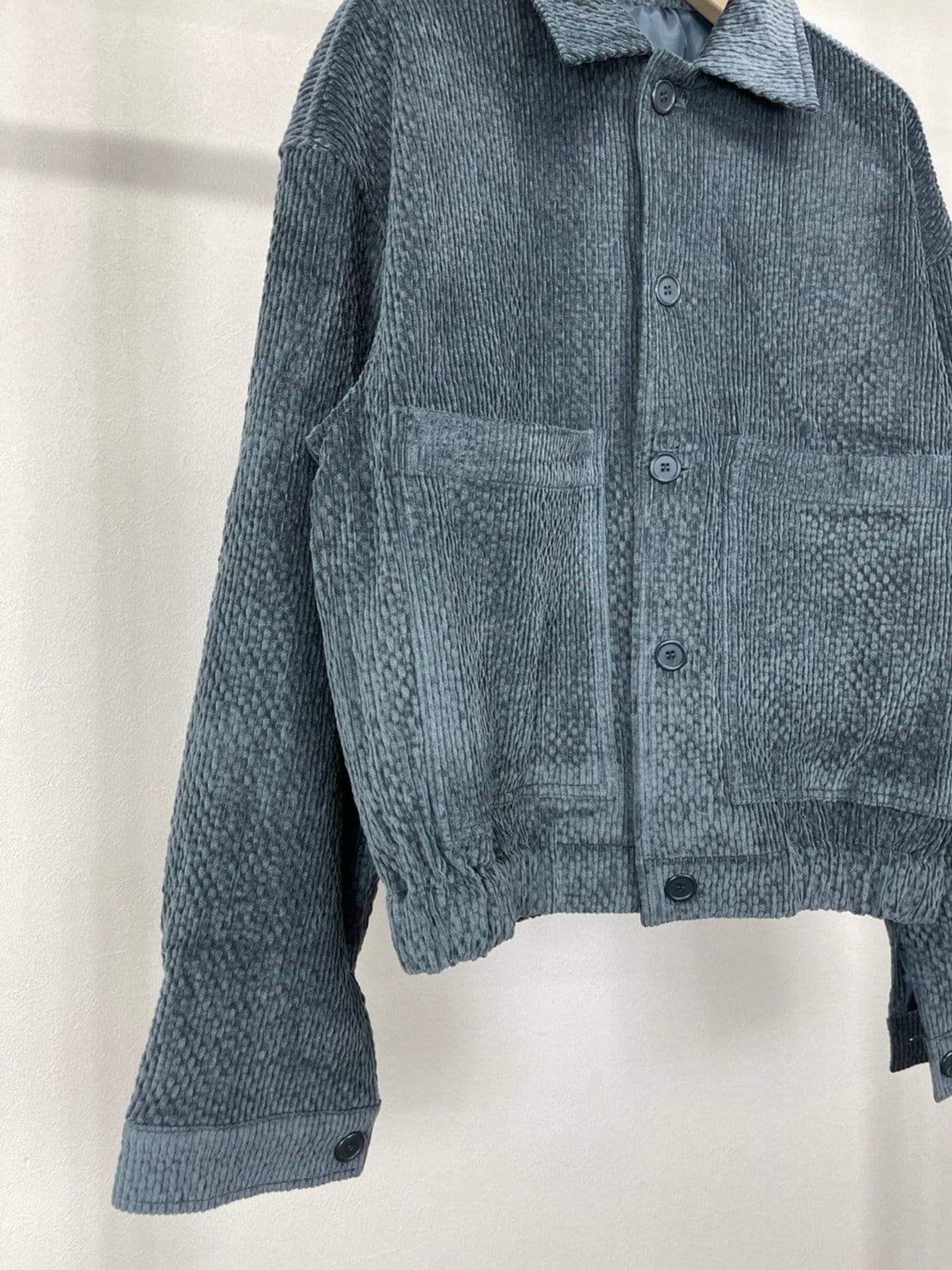 受注制【Chikashitsu +】set up design corduroy cropped jacket (3color)
