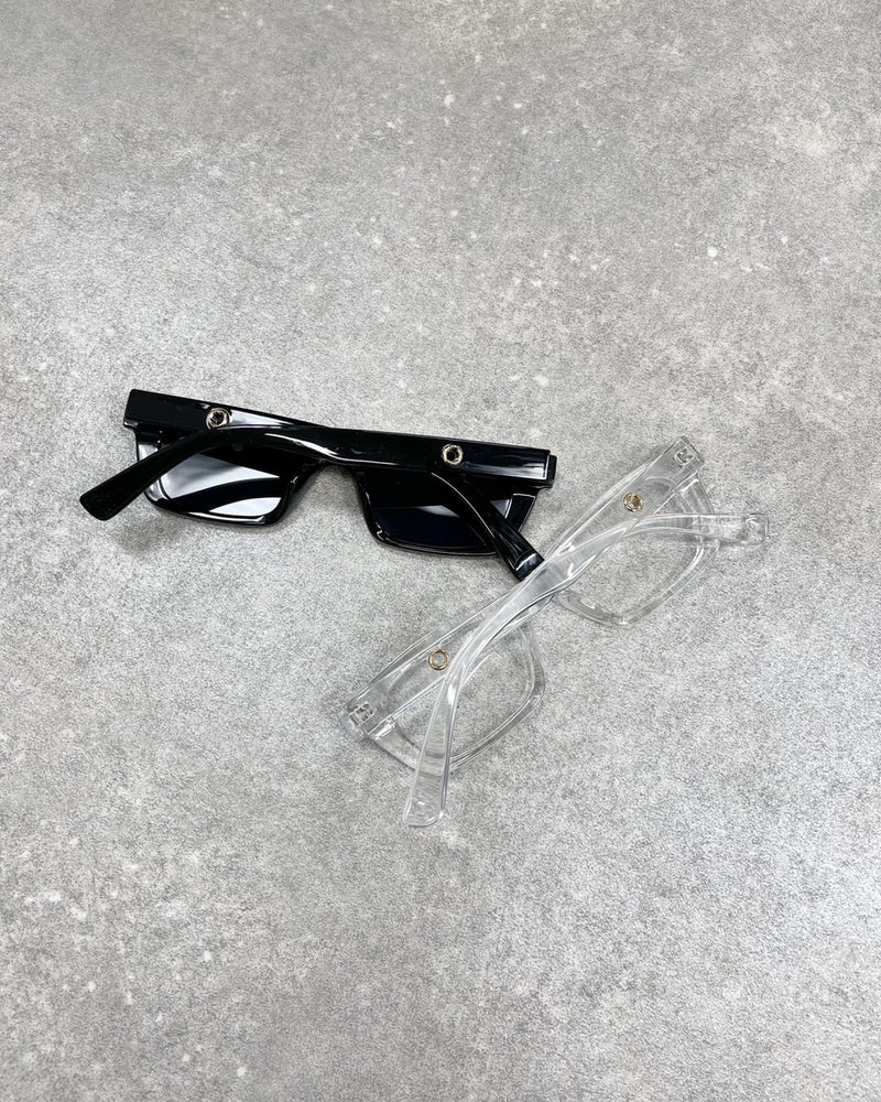 【Chikashitsu +】square design sunglasses (2color)