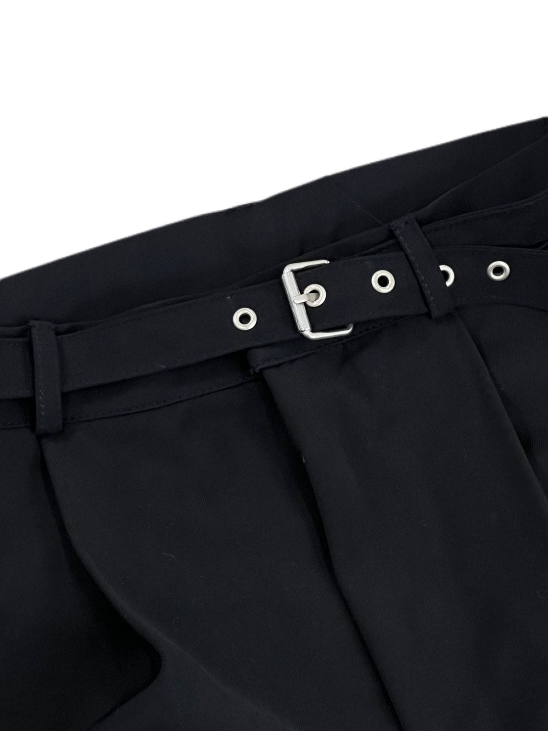 受注制【Chikashitsu +】set up zipper belt slacks (2color)