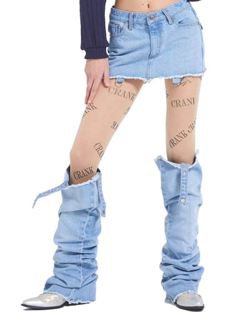 【CRANK】LAYERED DENIM SKIRT