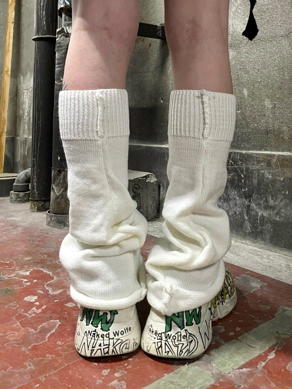 受注制【Never mind the XU】flare leg warmer (4color) / 【ネバー